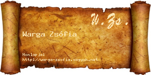 Warga Zsófia névjegykártya